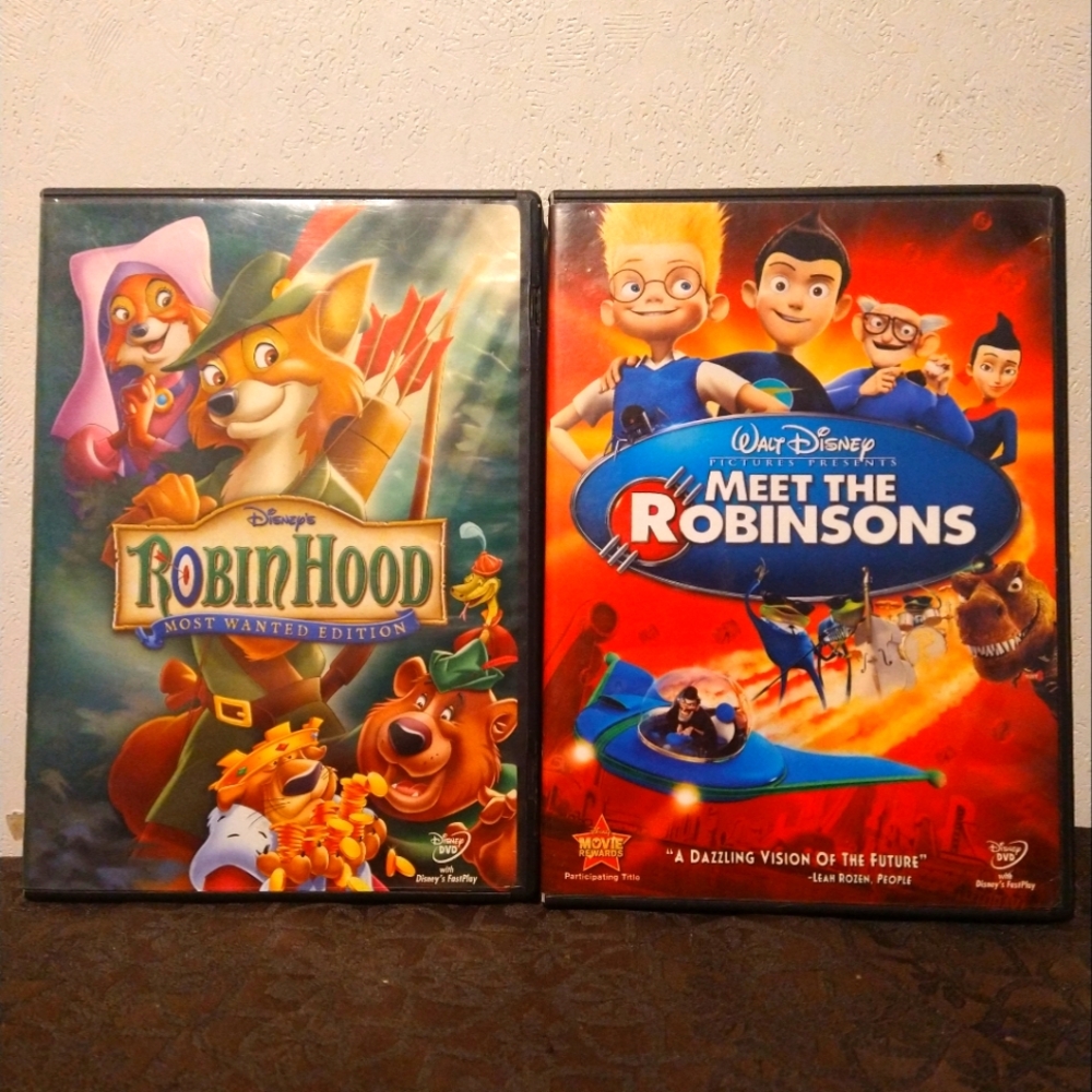 Two Disney Movies on DVD Robin Hood and Meet the Robinsons